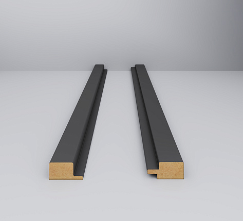 Рейка интерьерная стартовая из МДФ 2800x35x16мм Р113 Фарфоровый Оникс, Dorwell